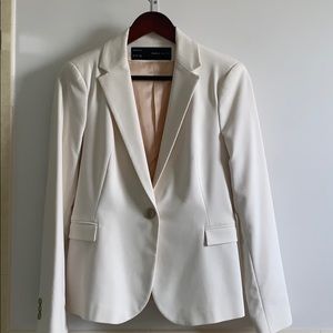 Zara light cream blazer